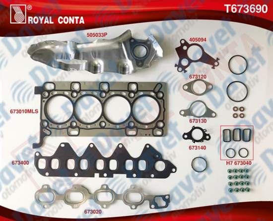 ROYAL T673690 Motor Ust Takim Conta Reinz Subap Lastikli Qashqai 1.6dci (Turbo Kompressor Contasi Icermez)